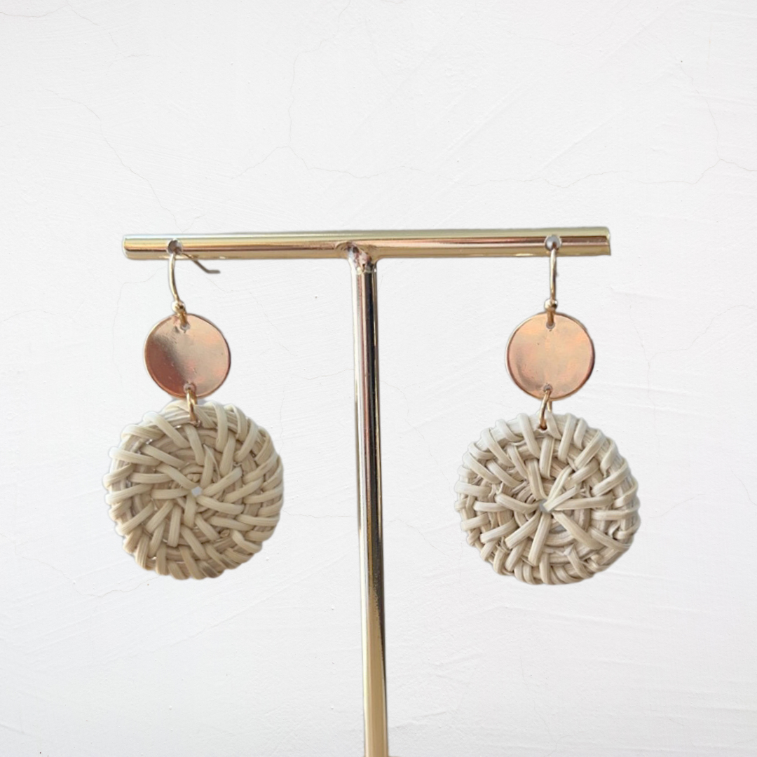 Tulum Rattan Dangle Earring