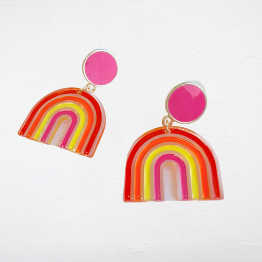 Acrylic Rainbow Earrings