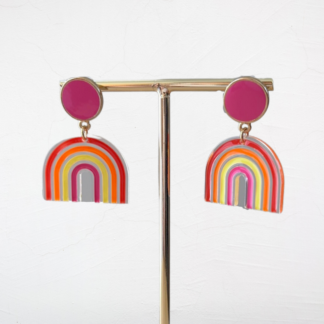 Acrylic Rainbow Earrings