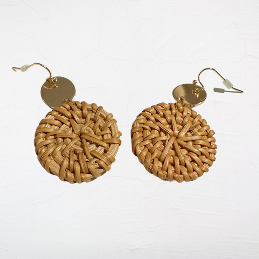 Tulum Rattan Dangle Earring