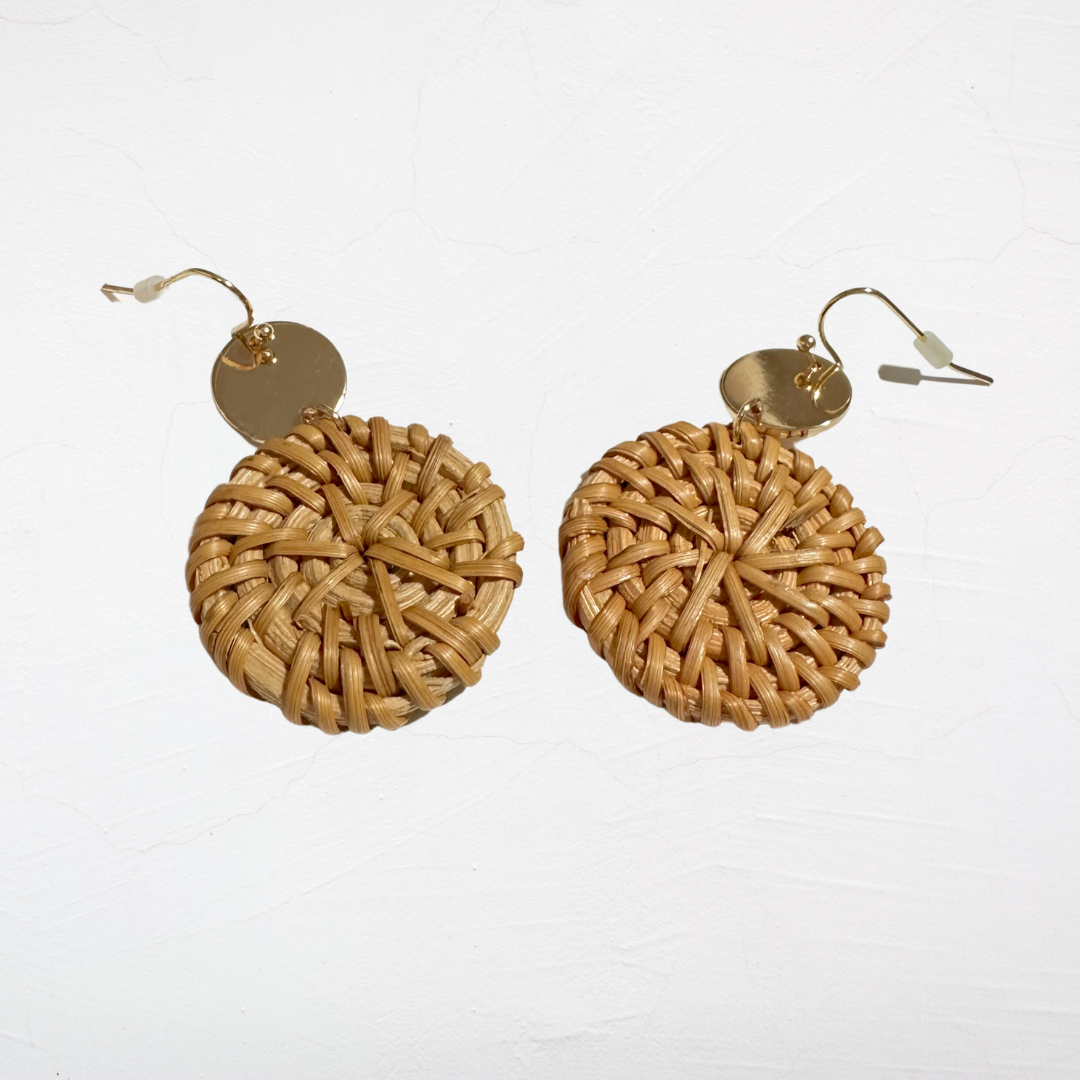 Tulum Rattan Dangle Earring