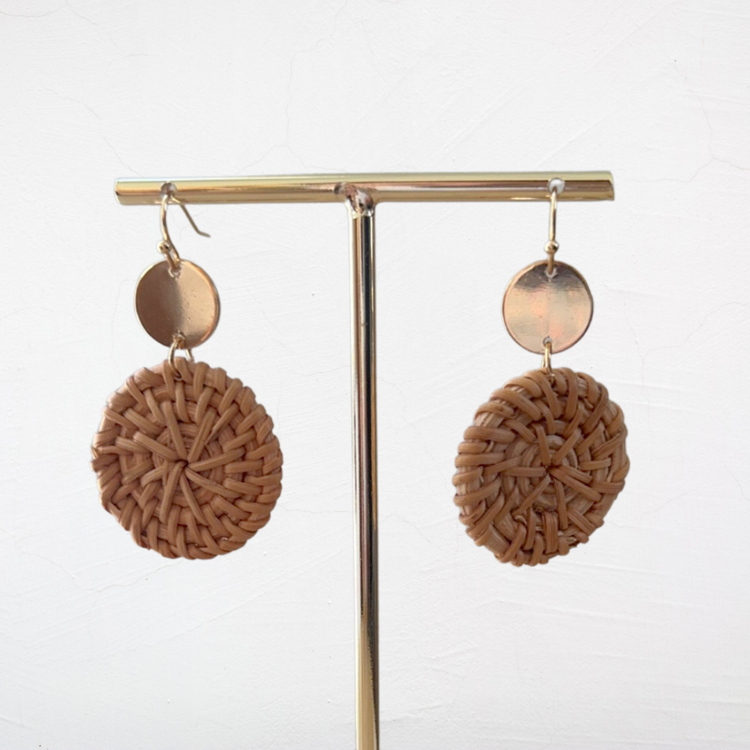 Tulum Rattan Dangle Earring