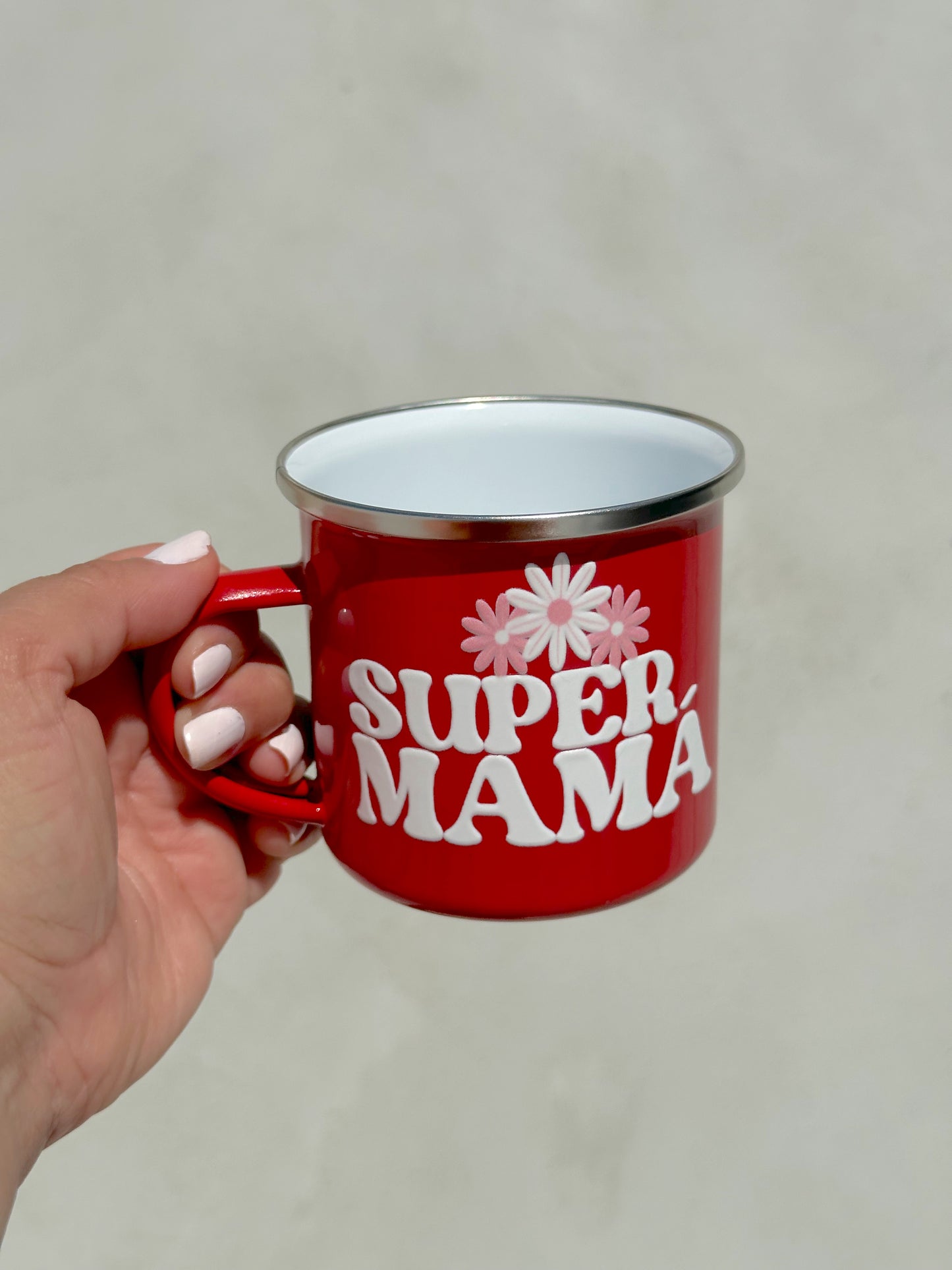 Super Mamá Red Enamel Camp Mug