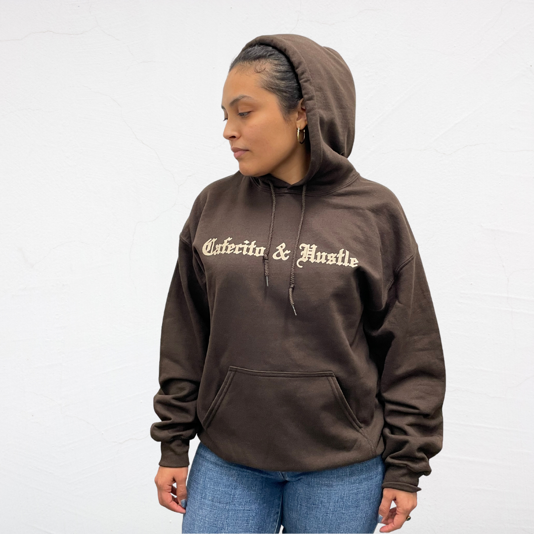 Cafecito & Hustle Dark Chocolate Hoodie