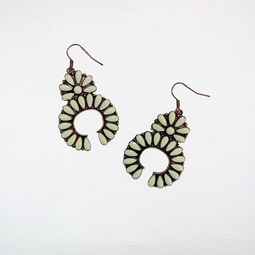 Natural Squash Blossom Earrings