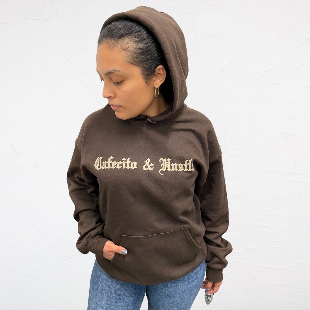 Cafecito & Hustle Dark Chocolate Hoodie