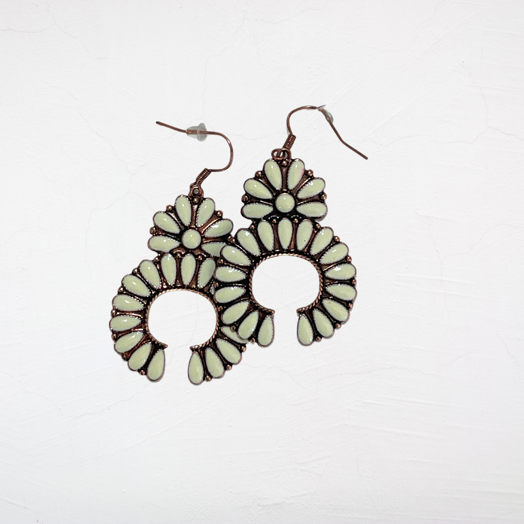 Natural Squash Blossom Earrings