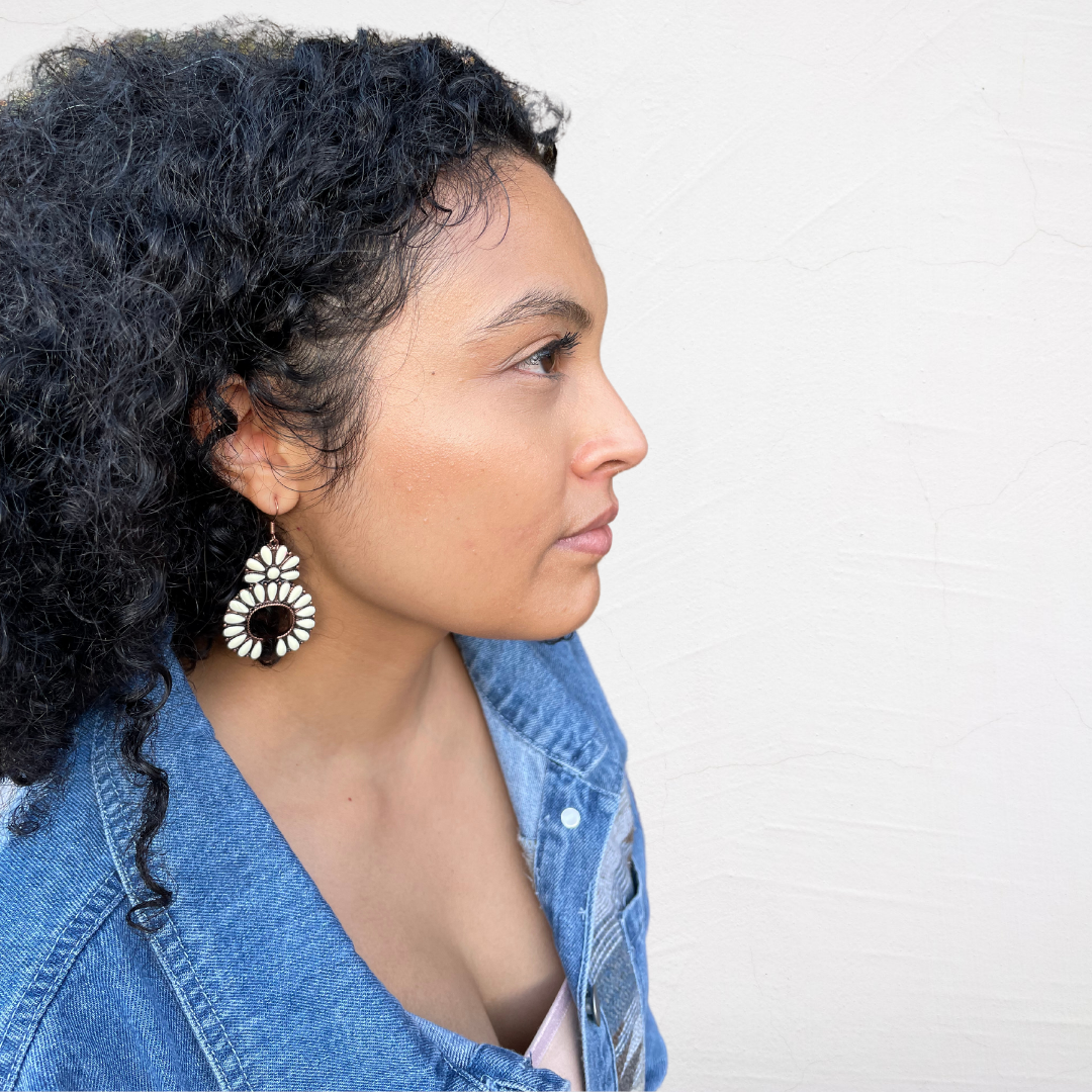 Natural Squash Blossom Earrings