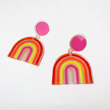 Load image into Gallery viewer, Acrylic Rainbow Earrings
