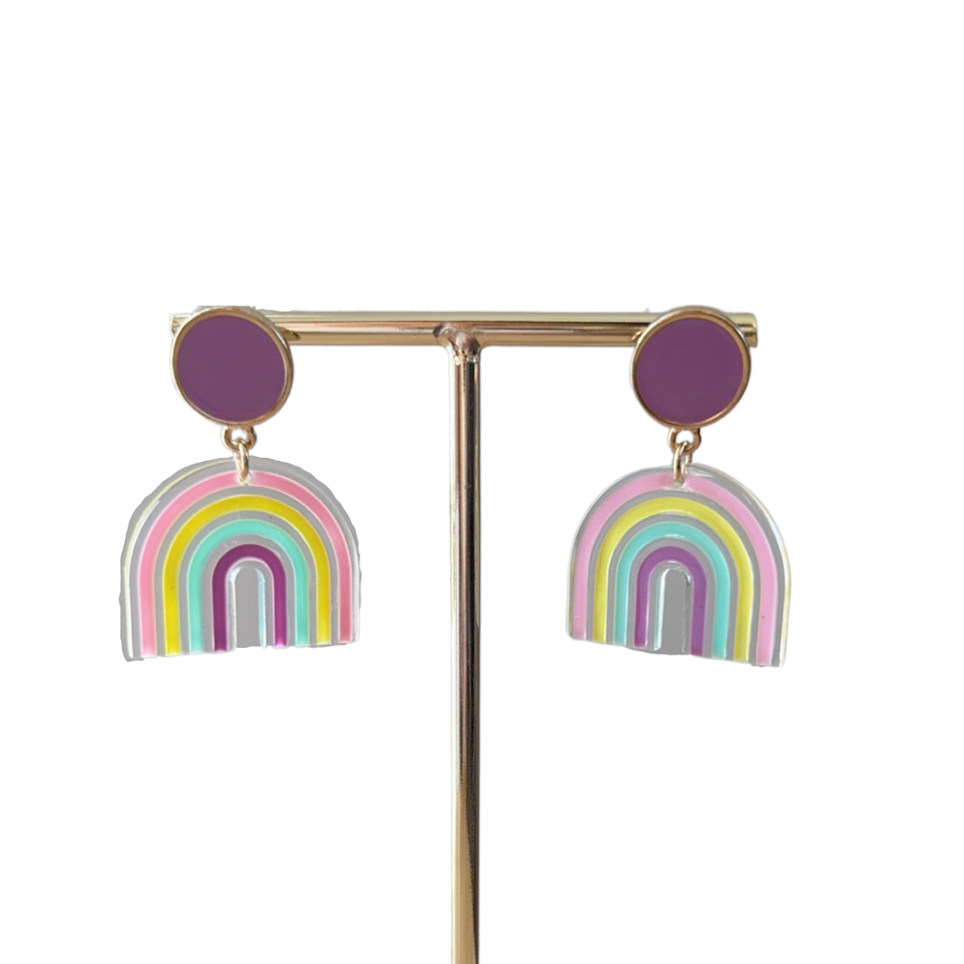 Acrylic Rainbow Earrings