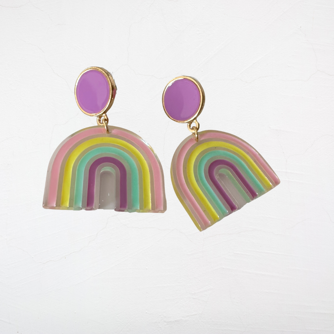 Acrylic Rainbow Earrings