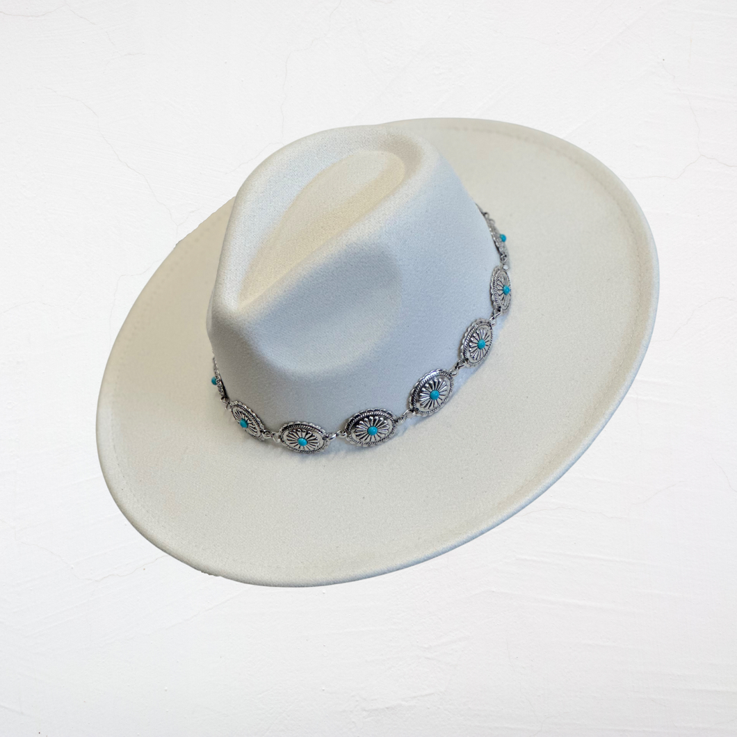 Ivory Western Concho Band Hat