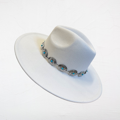 Ivory Western Concho Band Hat