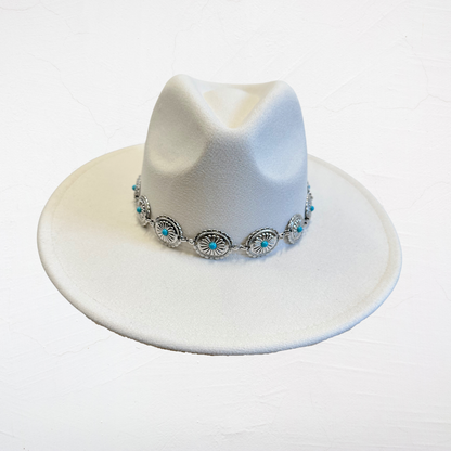 Ivory Western Concho Band Hat