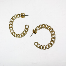 Load image into Gallery viewer, Golden Braided Half Hoop
