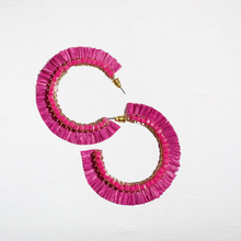 Load image into Gallery viewer, Maldives Raffia Half Hoop

