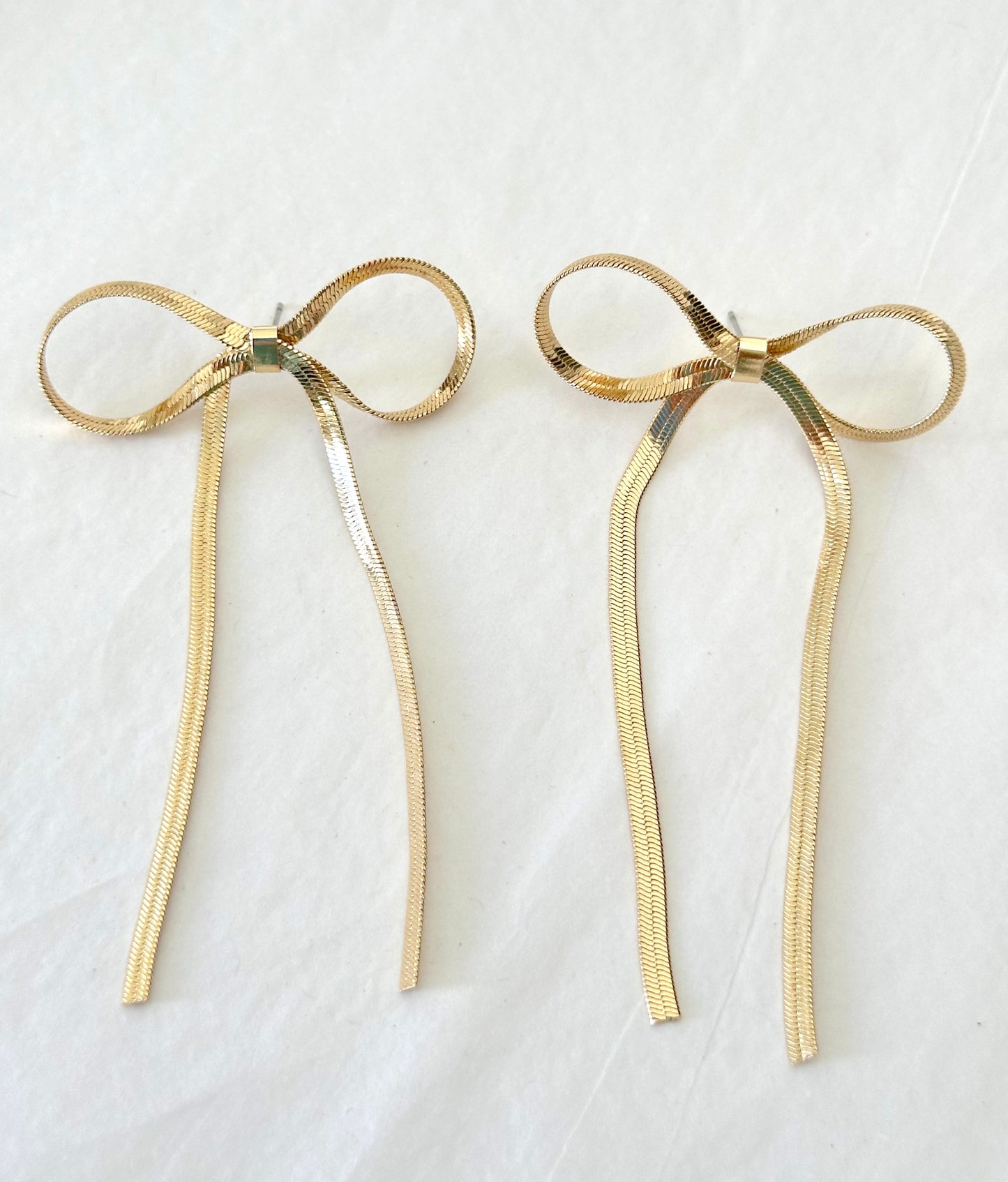 Long Tassel Bow Earring