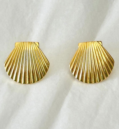 Scallop Shell Stud Earring