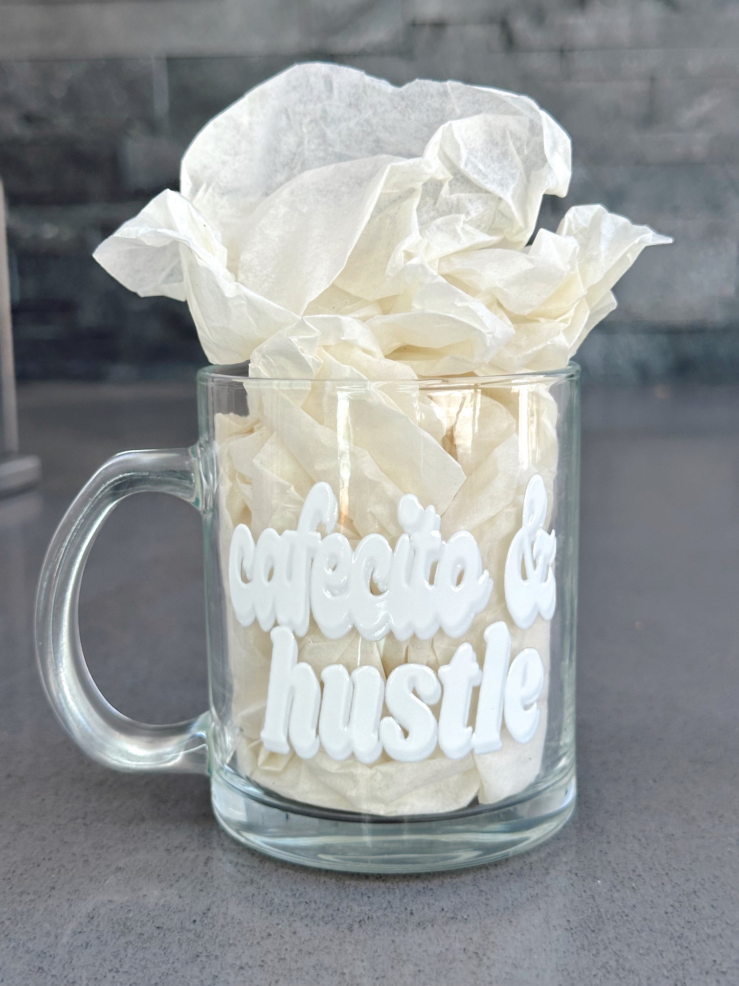 Cafecito & Hustle Enamel Camp Mug