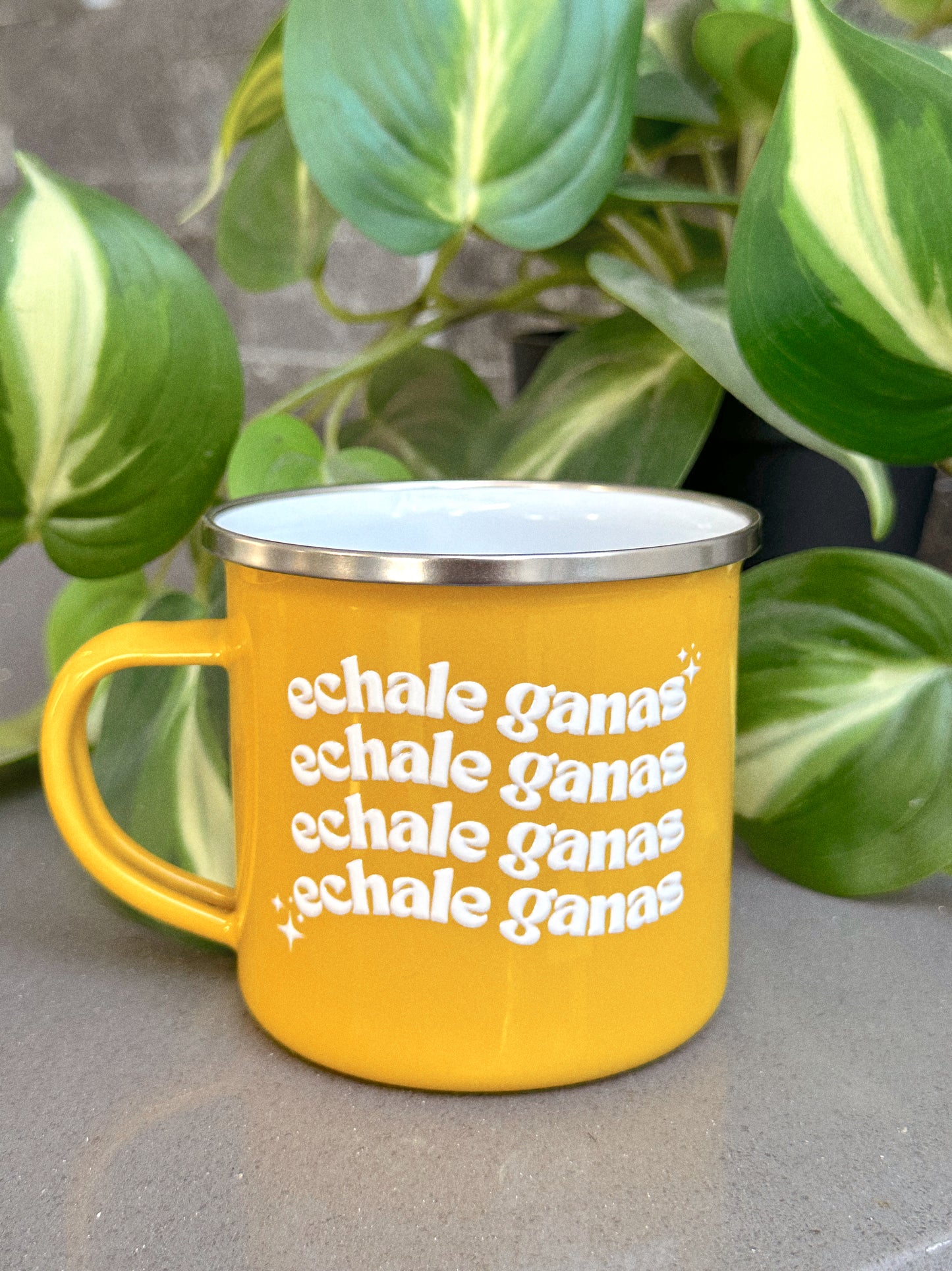 Échale Ganas Enamel Camp Mug