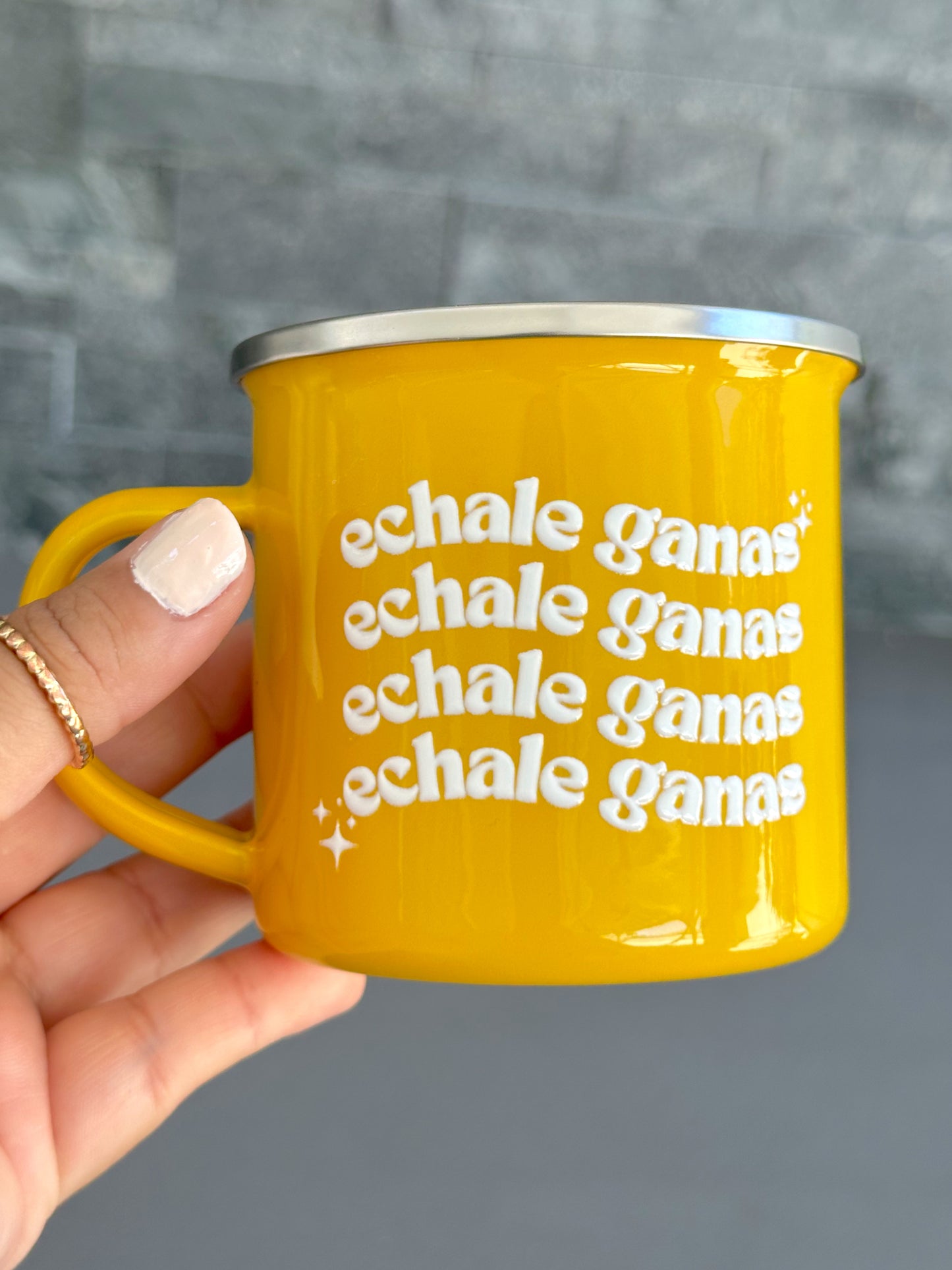 Échale Ganas Enamel Camp Mug