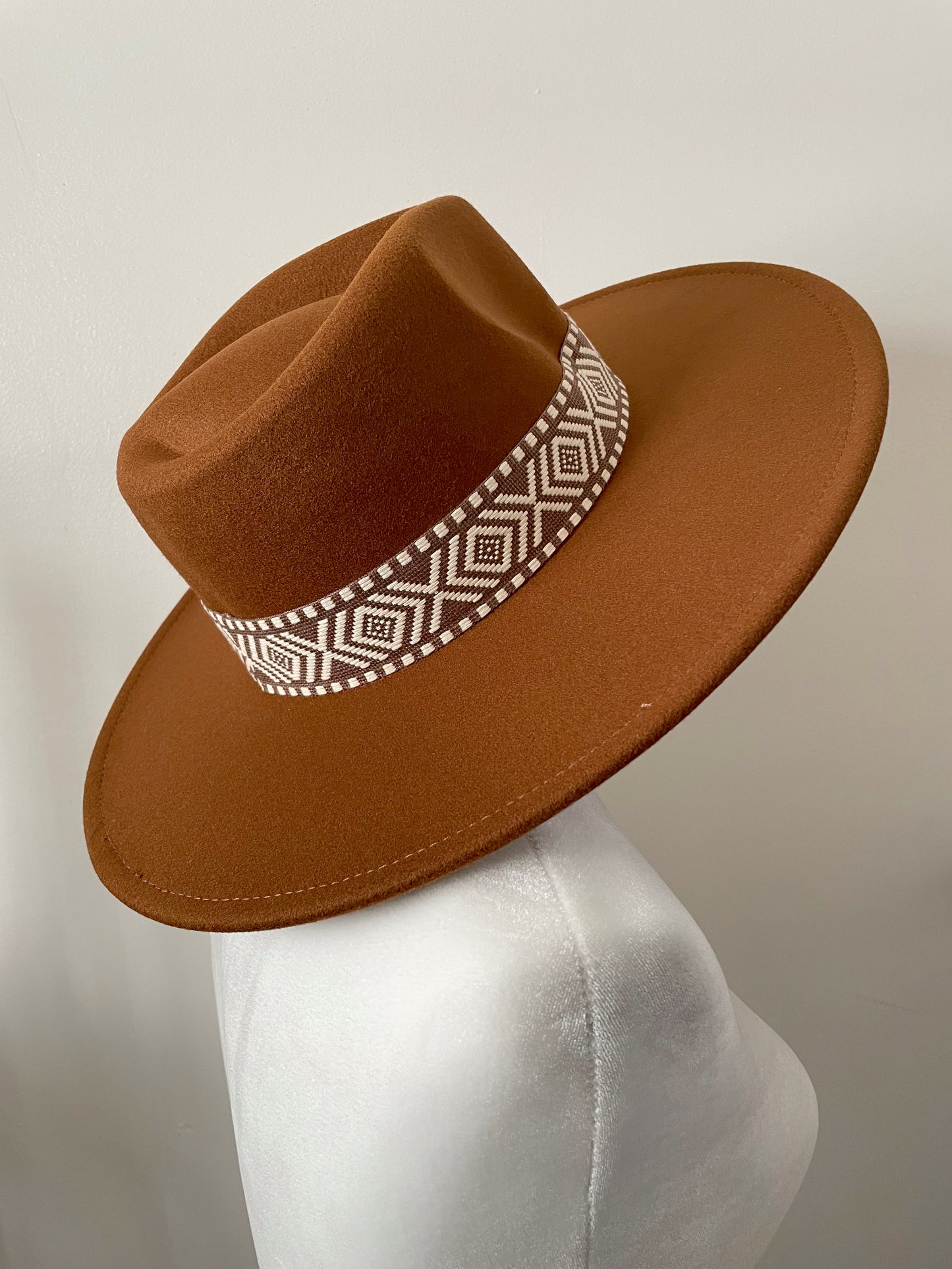 Tribal Boho Stripe Fedora Hat
